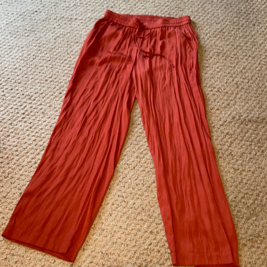 Loft Rust Colored Drawstring Pants